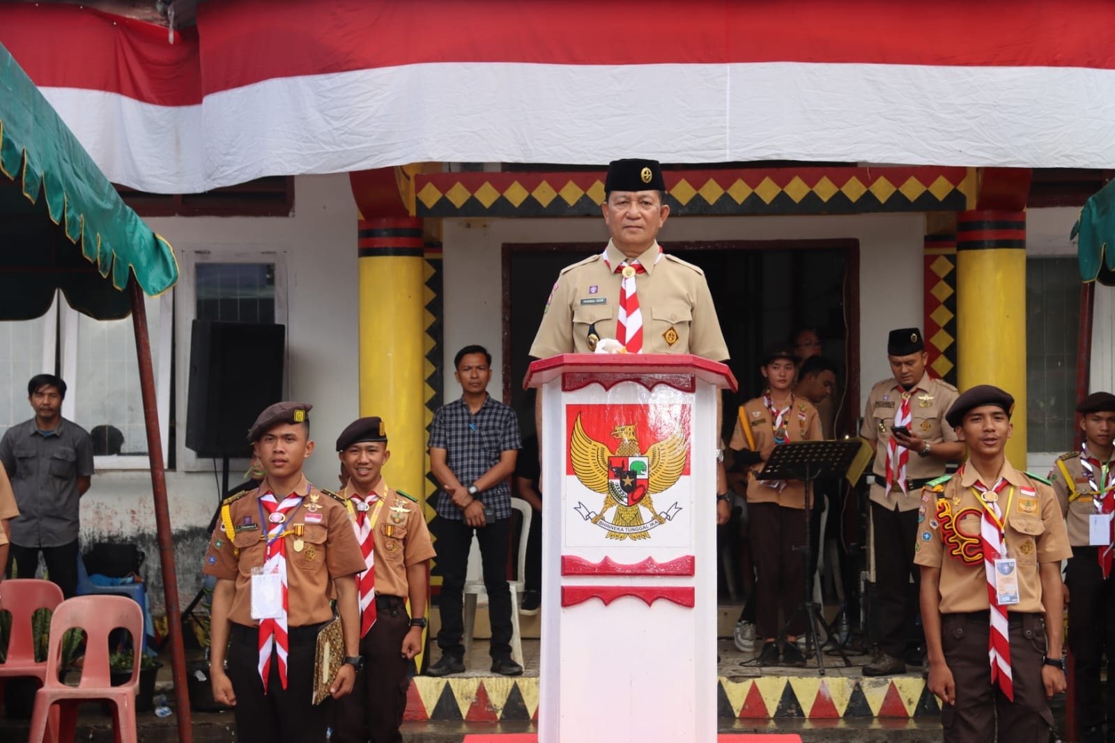 PEMBUKAAN HARI ULANG TAHUN GERAKAN PRAMUKA KE-62 KWARTIR NIAS UTARA TAHUN 2023